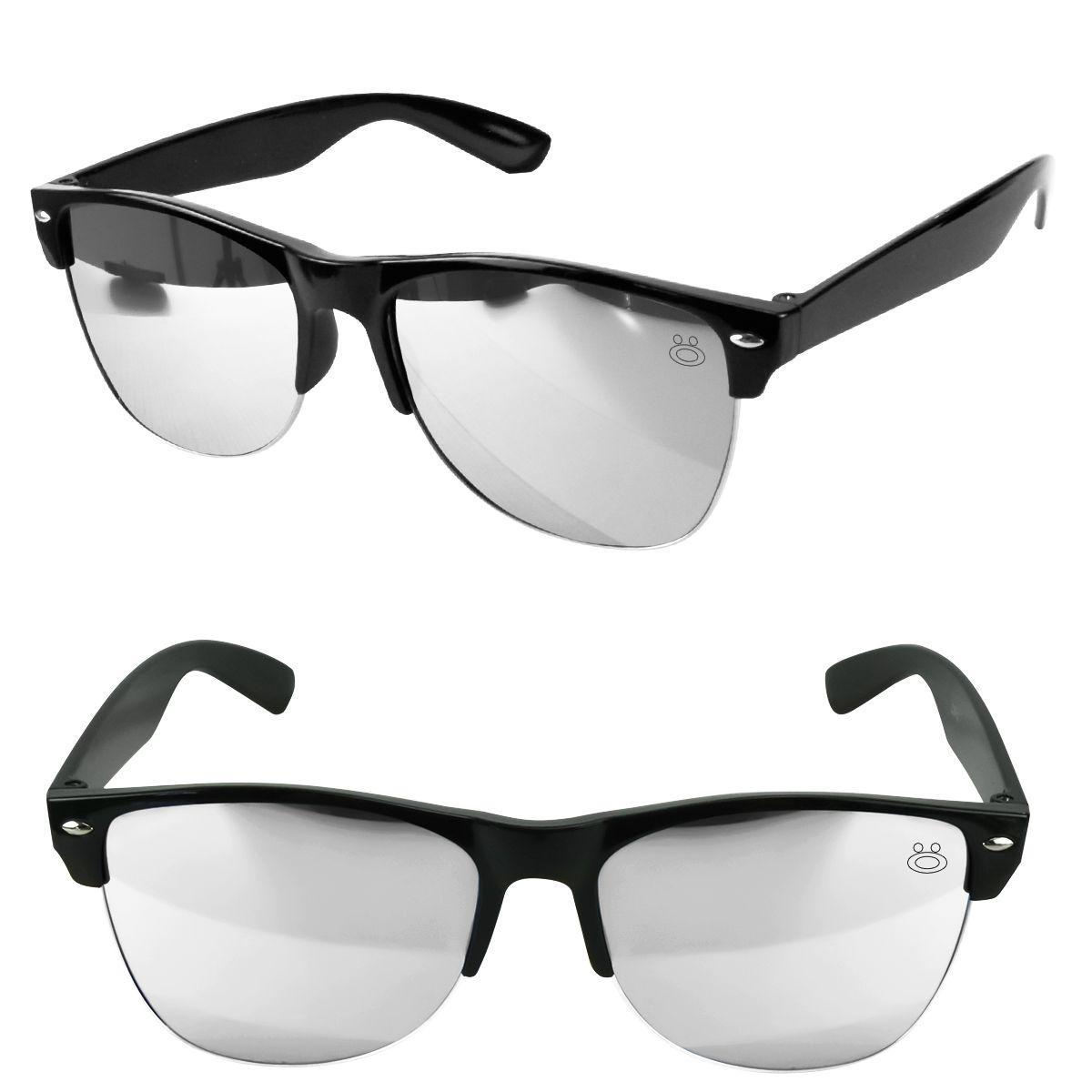 Oculos Sol Verão Masculino Proteção Uv Clubmaster + Case