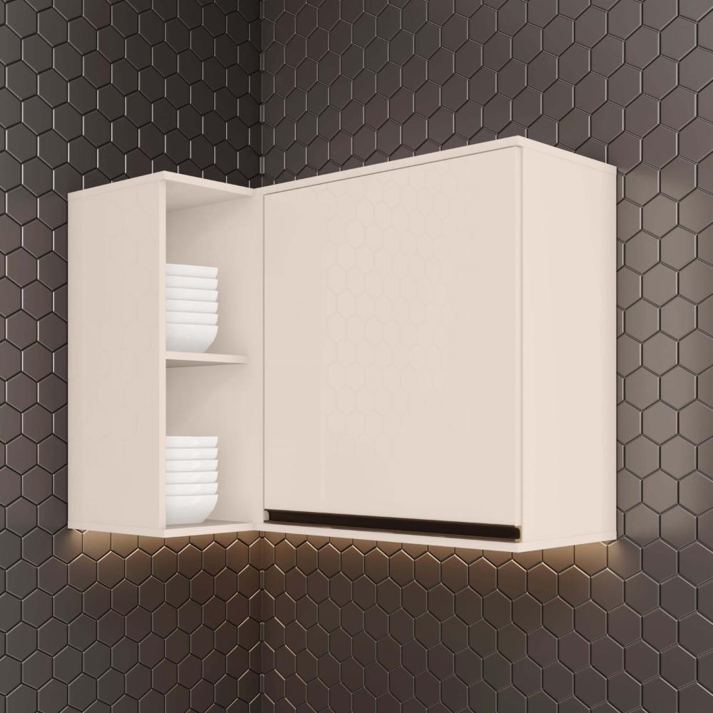 Miniatura Armário Aéreo Canto Reto 1 Porta Aurora Off White