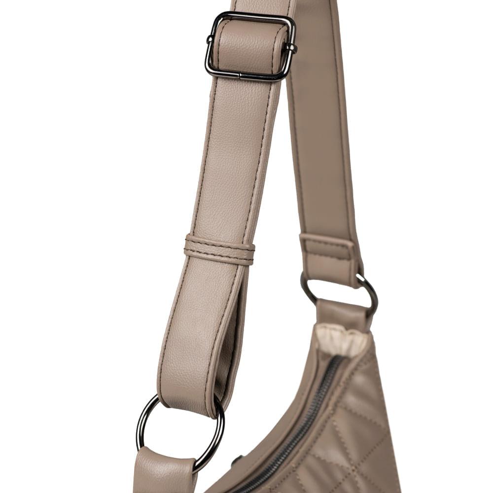 Bolsa Feminina Pequena Baguette Matelassê Fendi Cinza - P