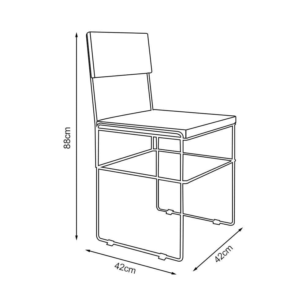 Miniatura Kit 4 Cadeiras De Jantar Estofadas Bege Base Cobre