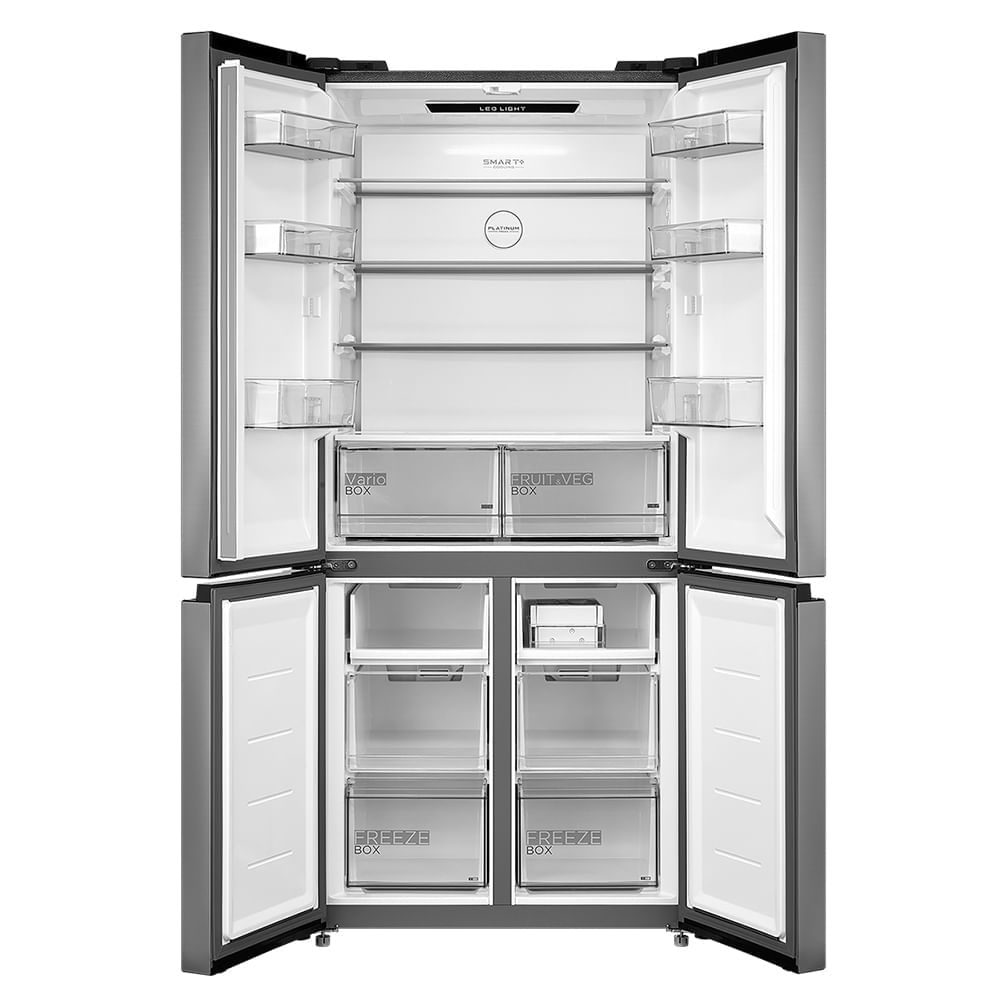 Miniatura Refrigerador Inverse Midea de 04 Portas Frost Free com 474 Litros Inox - MDRF691FGD463