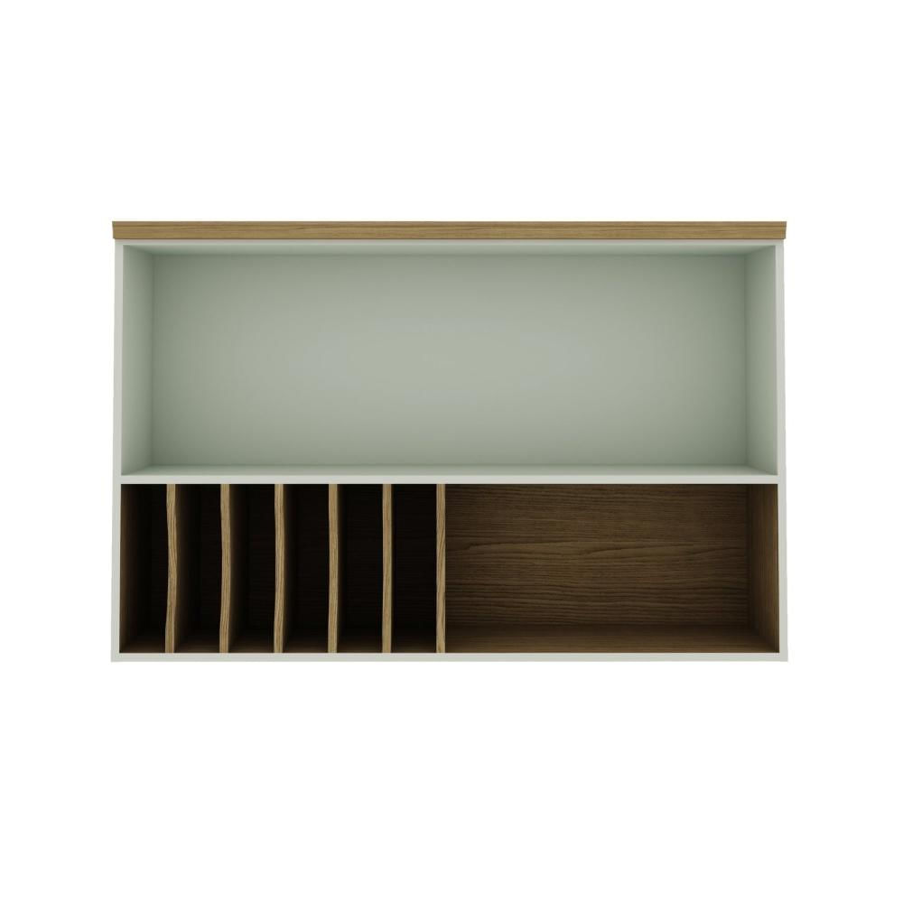 Miniatura Armário Aéreo Para Cozinha com Porta de Vidro Provençal Iluminata Genialflex Verde Mint