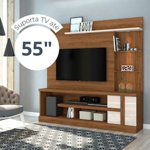 Estante Home 1,81 Madetec Alan para TV de até 55” Natural/Off White