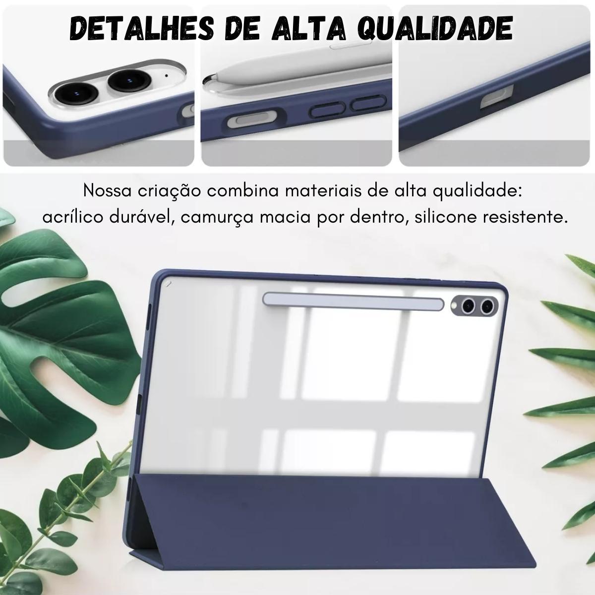 Miniatura Capinha Acrílico Para Samsung S10+ 12.4 X825 X820 + Película
