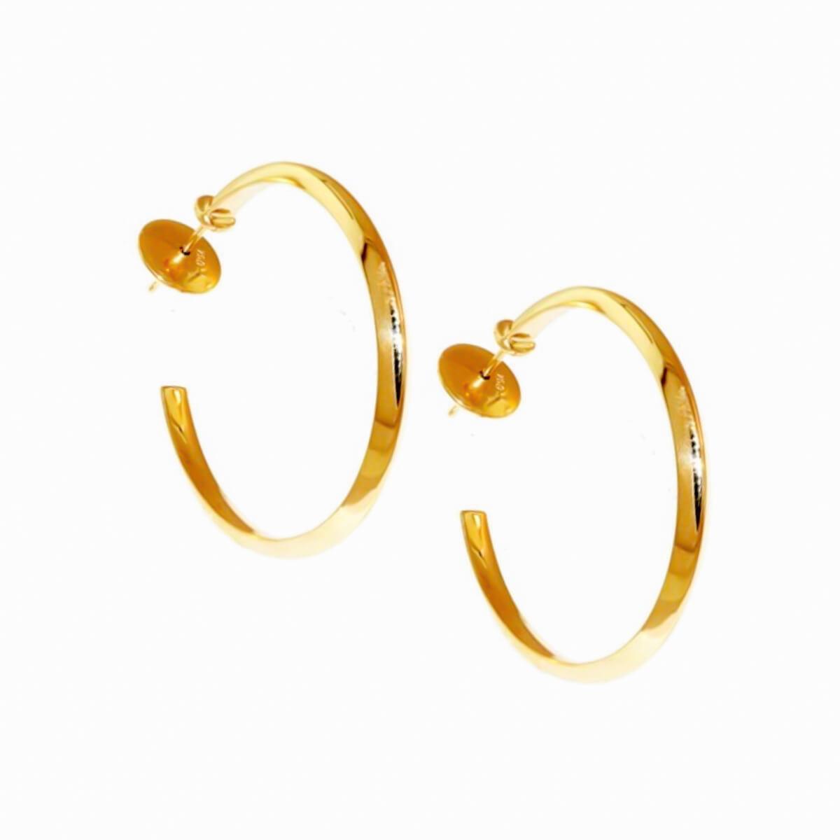 Miniatura Brinco Argola Lisa Em Ouro 18K
