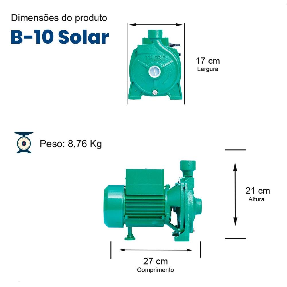 Miniatura Bomba Solar Centrífuga B-10 Ci 560w Motor Thebe Ip44 72v