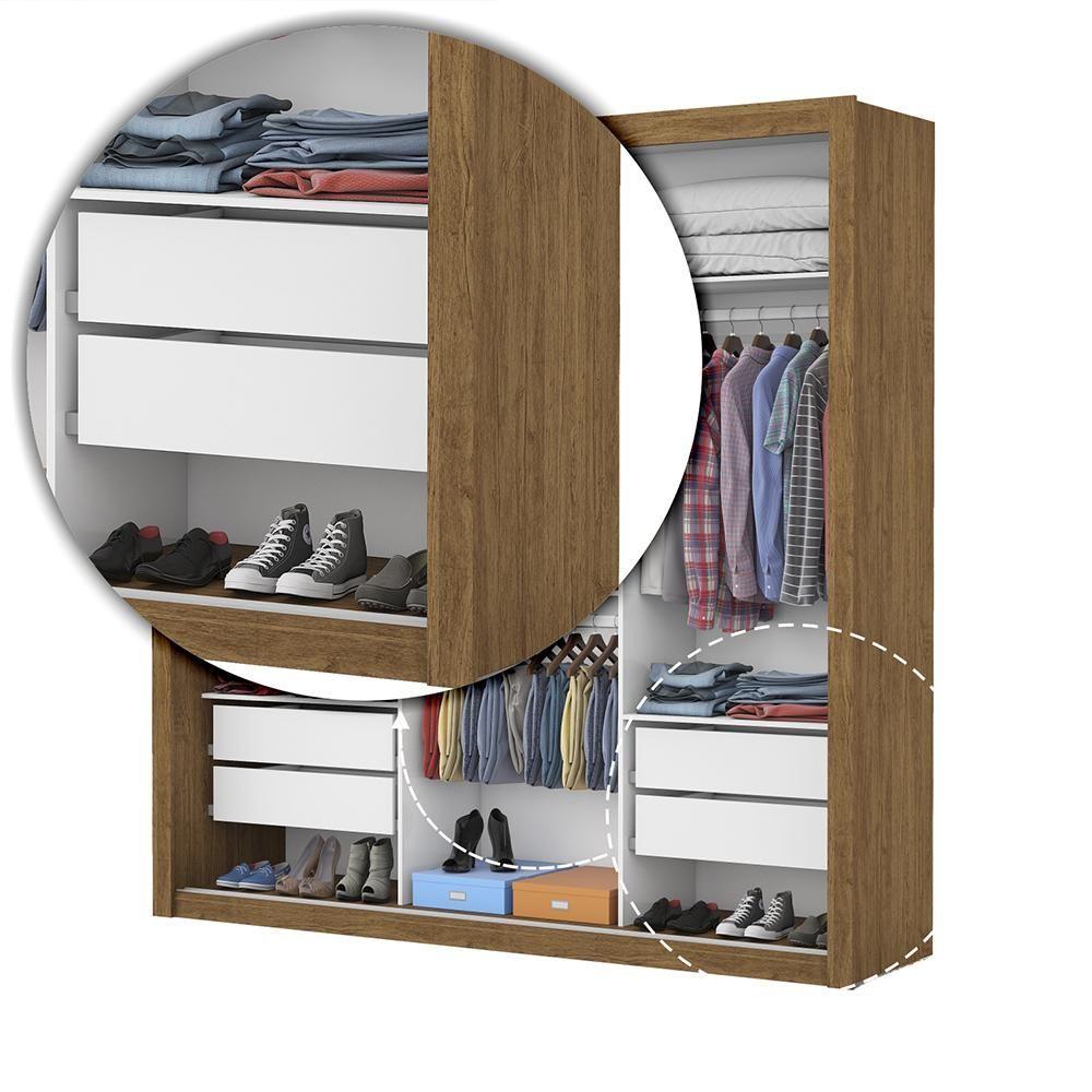 Miniatura Guarda Roupa Roupeiro Clarice 3 Portas De Correr 4 Gavetas Carioca Cinamomo
