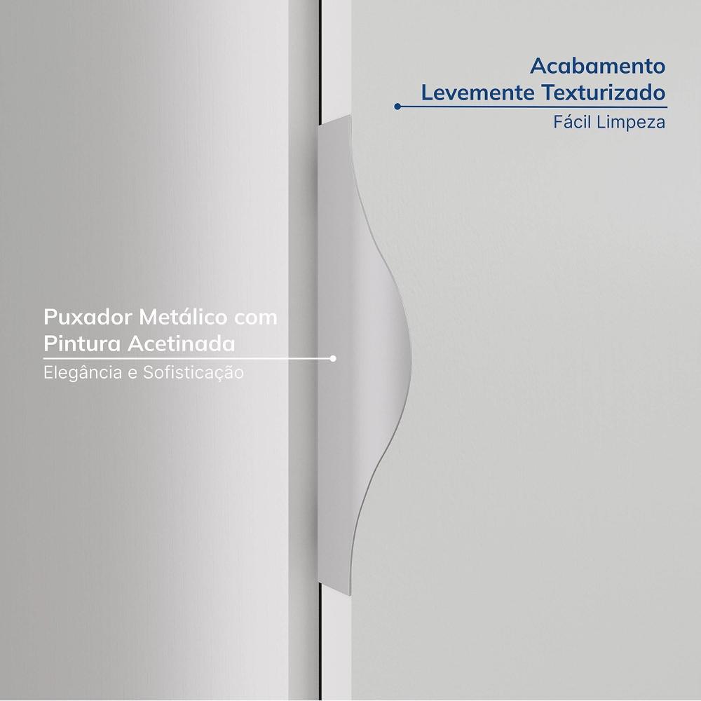 Guarda-roupa Modulado de Canto 10 Portas 6 Peças Hera Cabecasa Madeiramadeira Branco Geada/Cinza