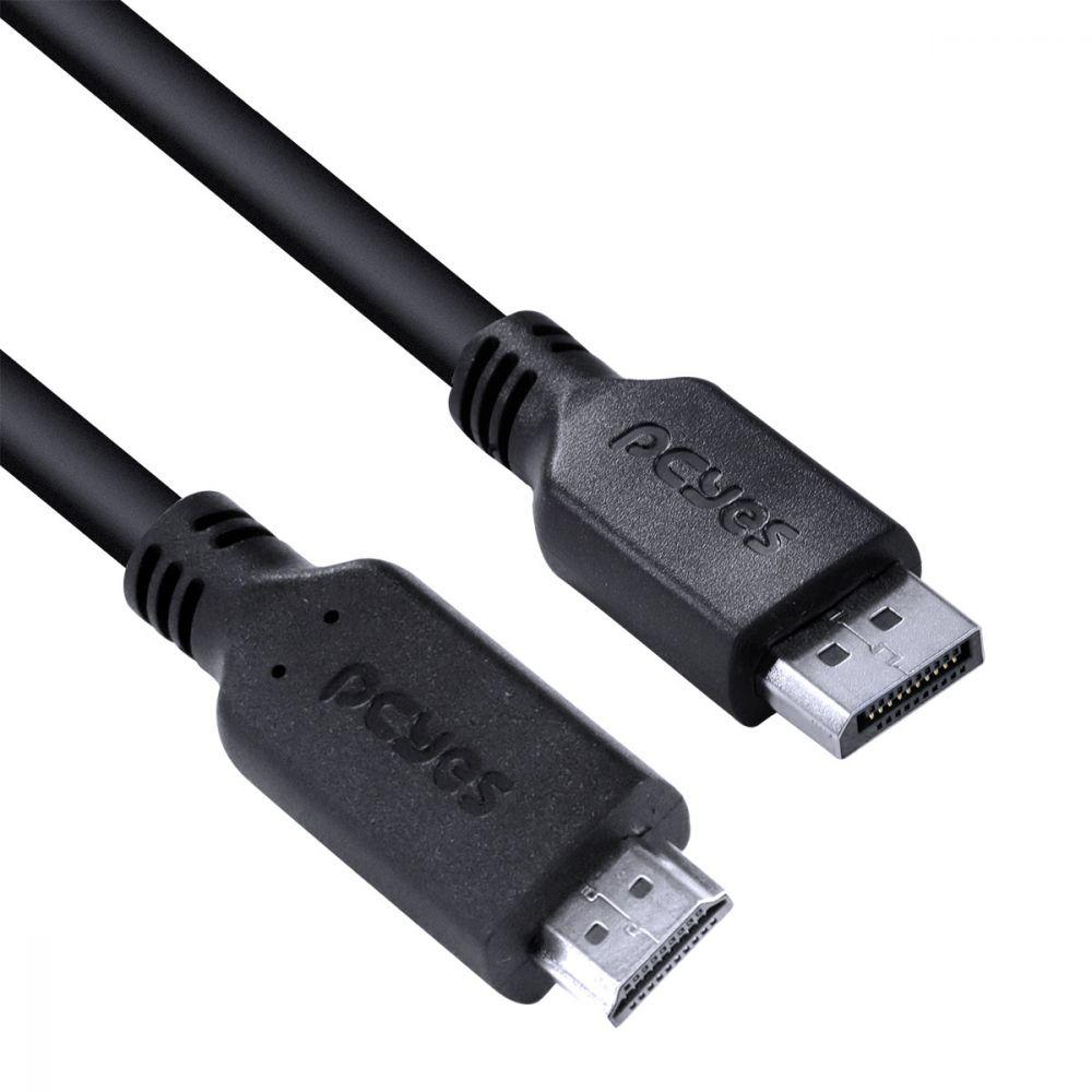 Miniatura Cabo Displayport Macho Para Hdmi 2.0 Macho 2 Metros - Pdphm-2
