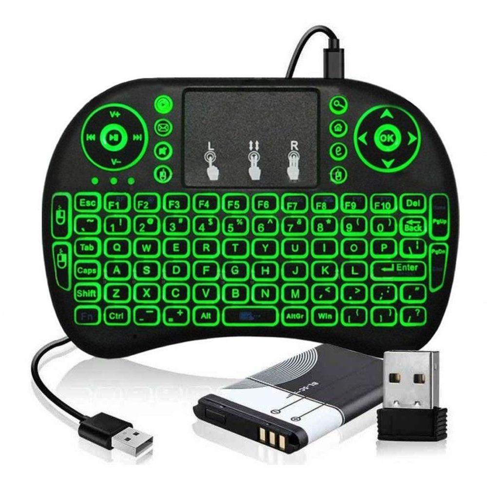 Miniatura Mini Teclado Usb Wireless Touchpad Sem Fio Android Tv Smart