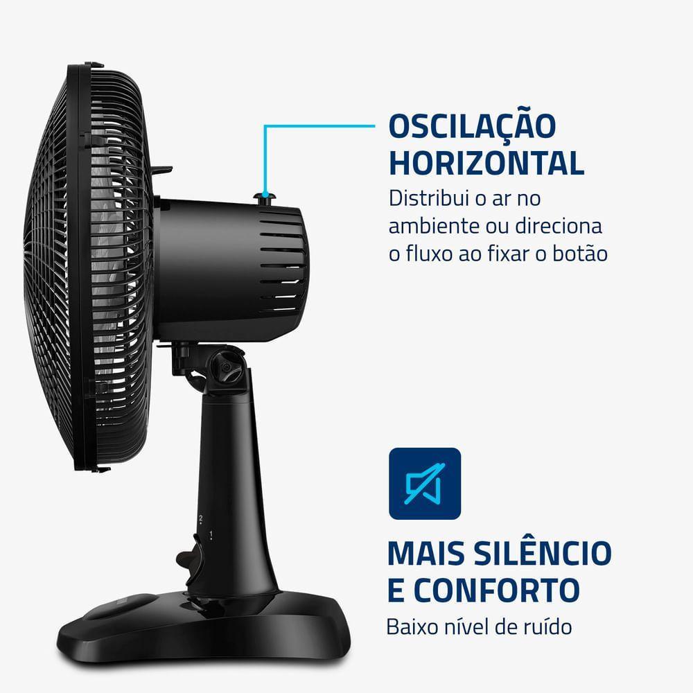 Miniatura Ventilador De Mesa 30cm Super Power Ii Mondial Preto 60W NVSP-30-B2 220V