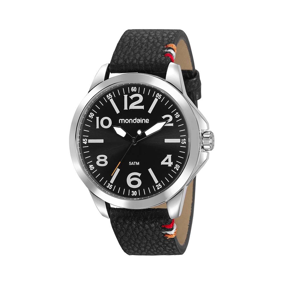 Miniatura Kit Relógio Masculino Casual Prata Com Copo Térmico