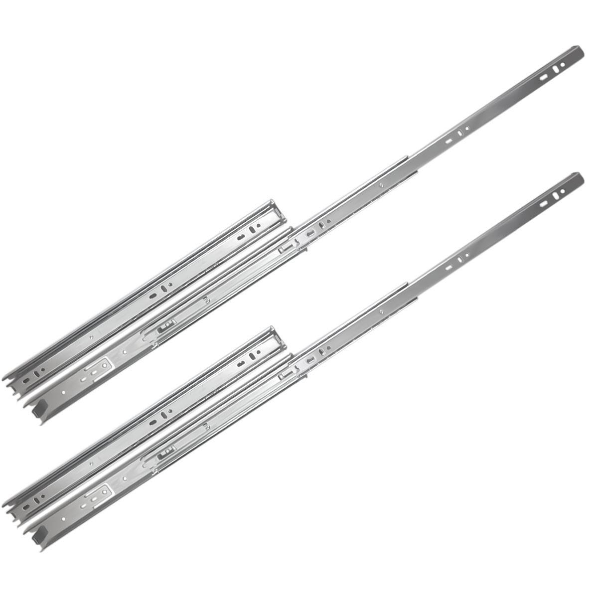 Miniatura Kit 4 Corrediça Telescópica 400Mm X 35Mm 35Kg Gaveta 2 Pares