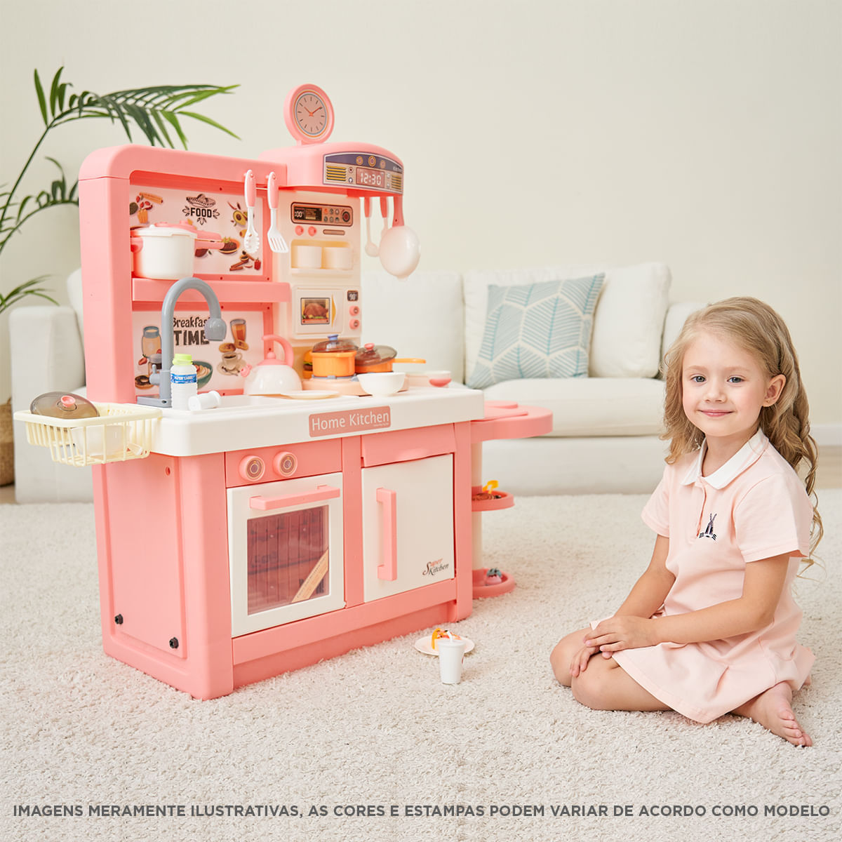 Cozinha Infantil Completa Forno e Fogão Grande Interativa Com Efeitos Master Cook Rosa Replay Kids Cozinha Infantil Completa C/ Efeitos MasterCook Replay Kids