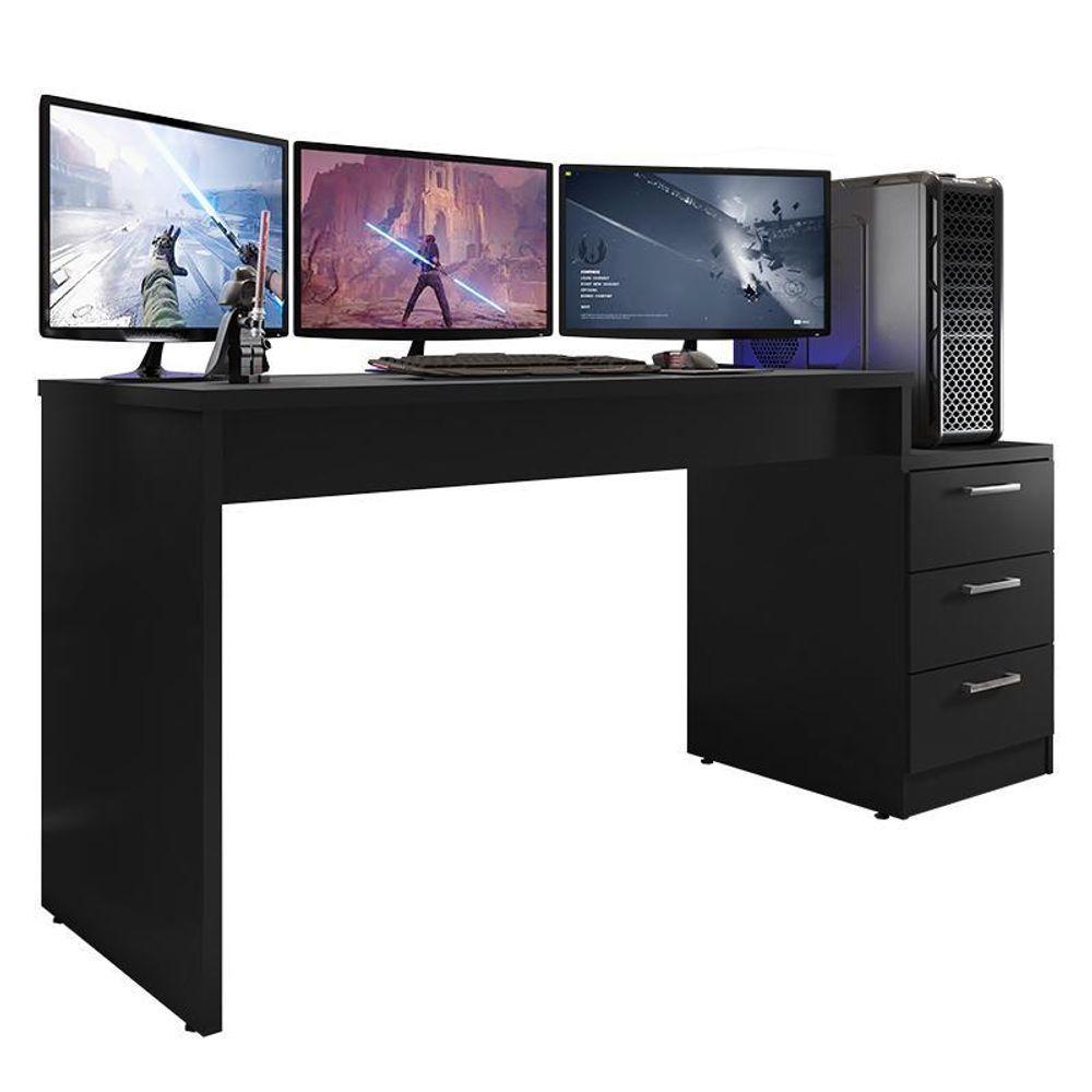 Miniatura Mesa Para Computador Desk Gamer Drx-5000 Preto Black - Pr Móveis Preto Black