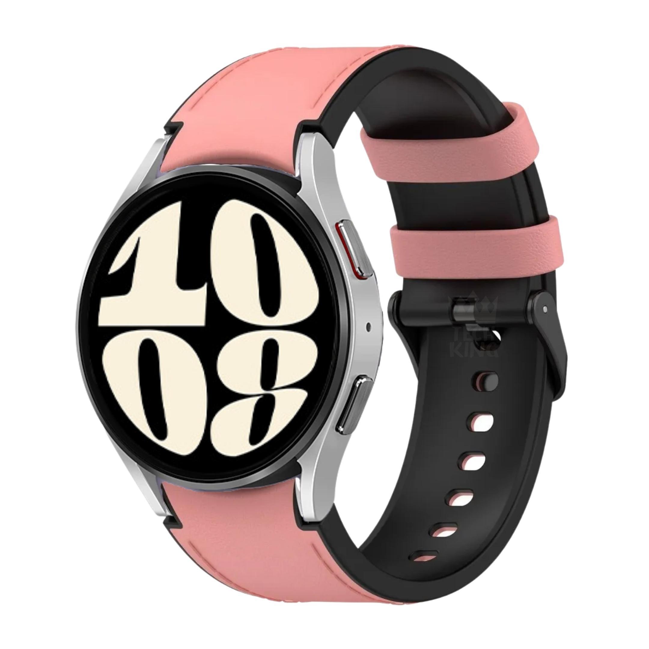 Miniatura Pulseira Couro Sintetico Silicone Interno Para Watch6 40Mm