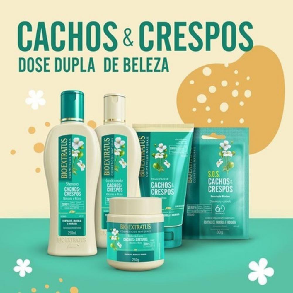 Miniatura Kit Bio Extratus Cachos E Crespos Shampoo 250 Ml + Condicionador 250Ml