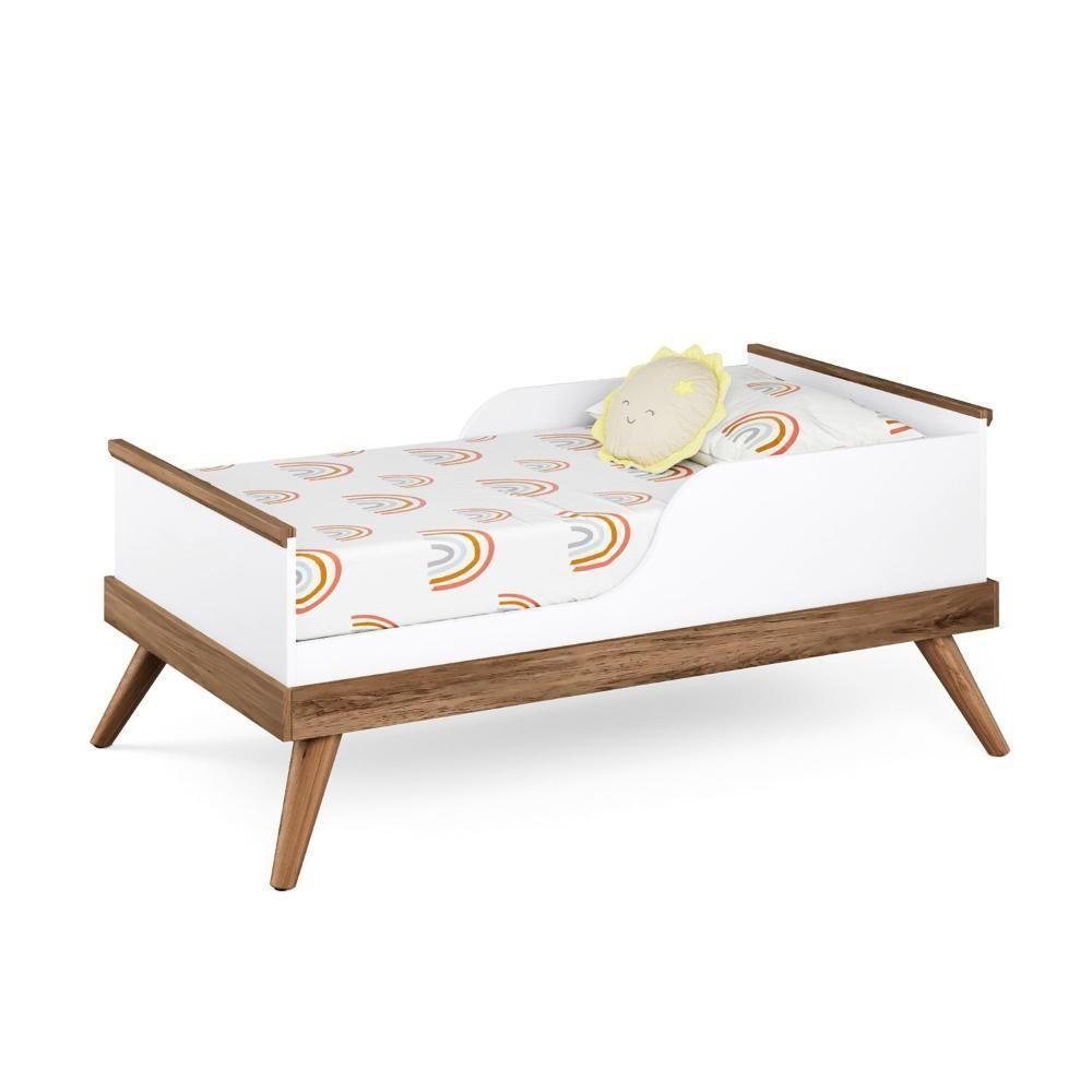 Miniatura Berço Retrô Mini Cama 2 Em 1 Com Colchão Canção De Ninar Branco