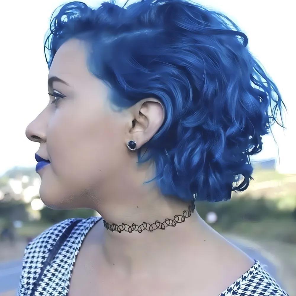 Miniatura Kamaleão Arara Azul Royal: Cor Intensa Cabelos Vibrantes