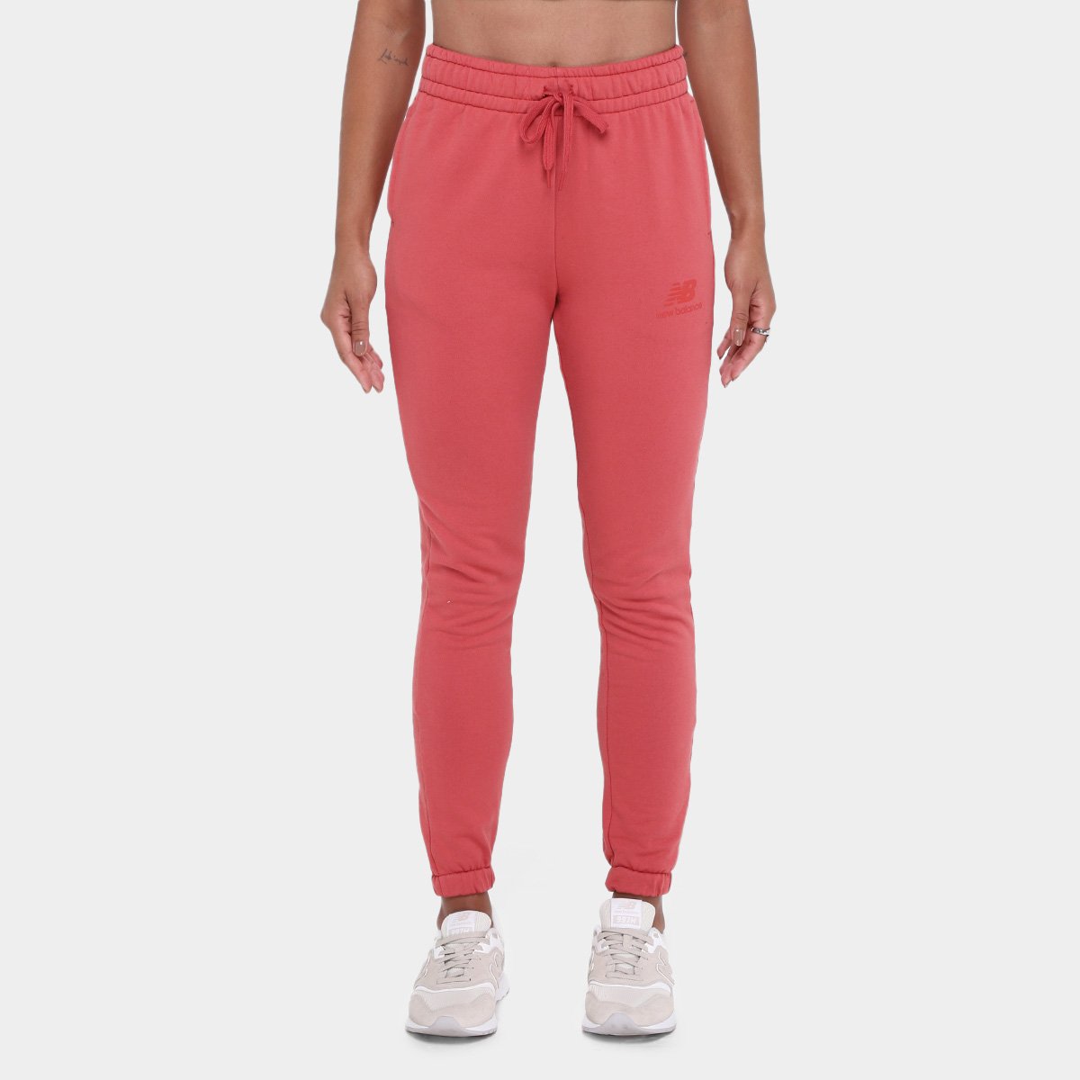 Miniatura Calça New Balance Essentials Basic Feminina Vermelho Escuro - G