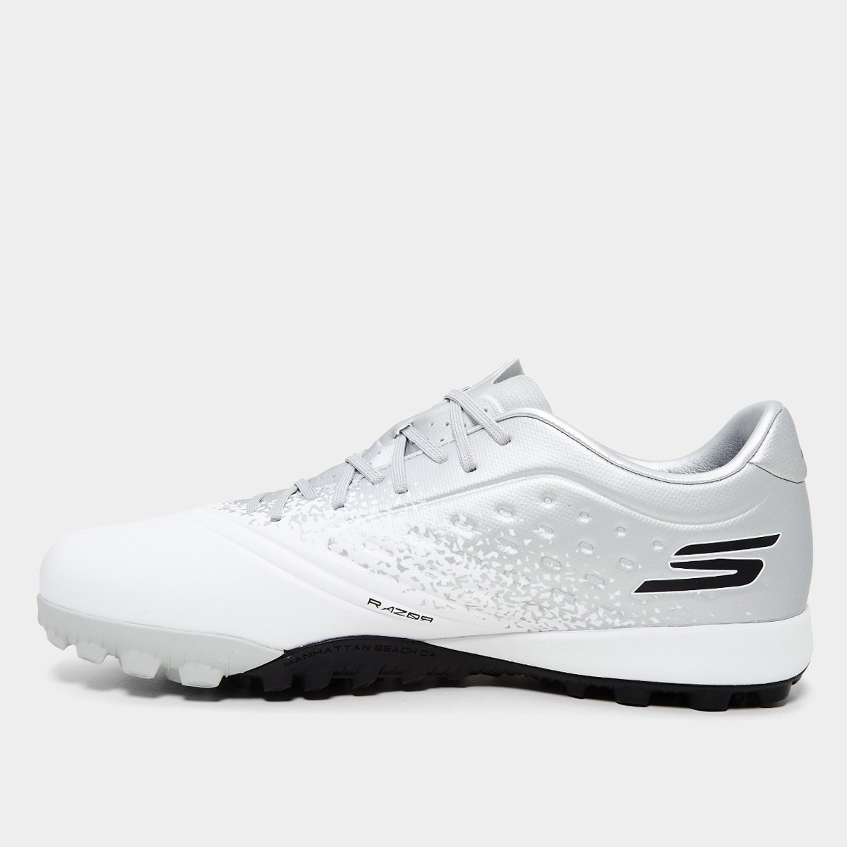 Chuteira Society Skechers Gold Masculina Branco+prata - 38