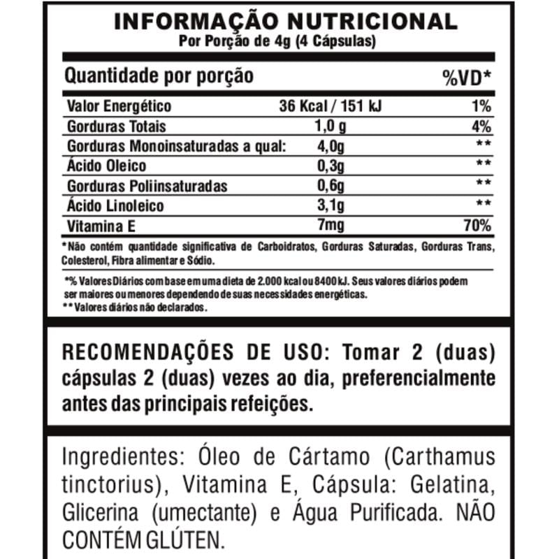 Miniatura Lipoleic Óleo De Cártamo E Vitamina E 1000Mg 120 Cáps Lauton