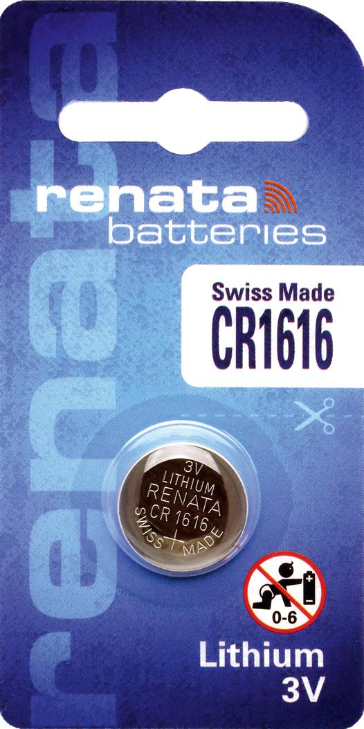 Miniatura Bateria Pilha Lithium Renata CR1616 - caixa com 10 baterias