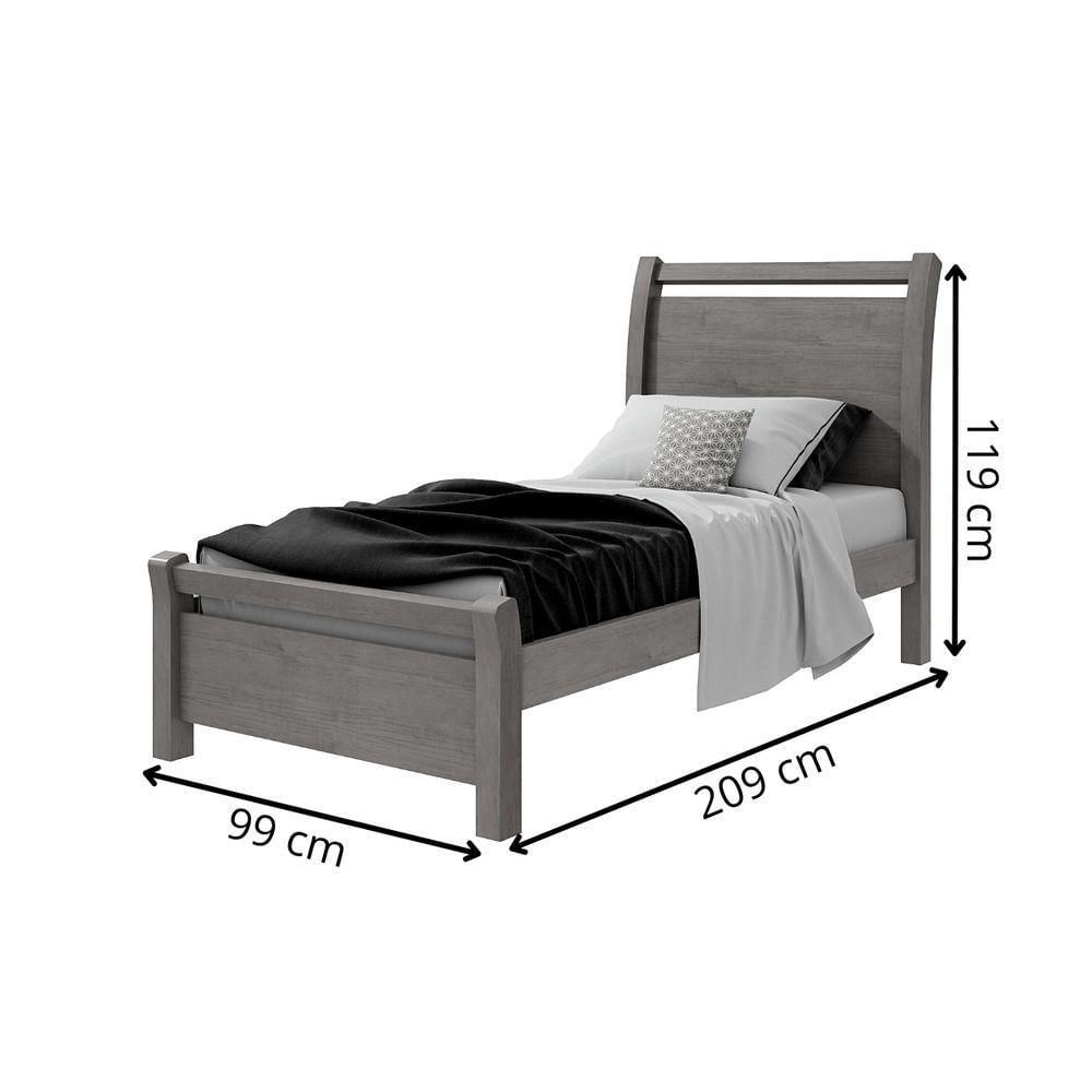 Miniatura Cama Solteiro Reali Lopas Imbuia Clean