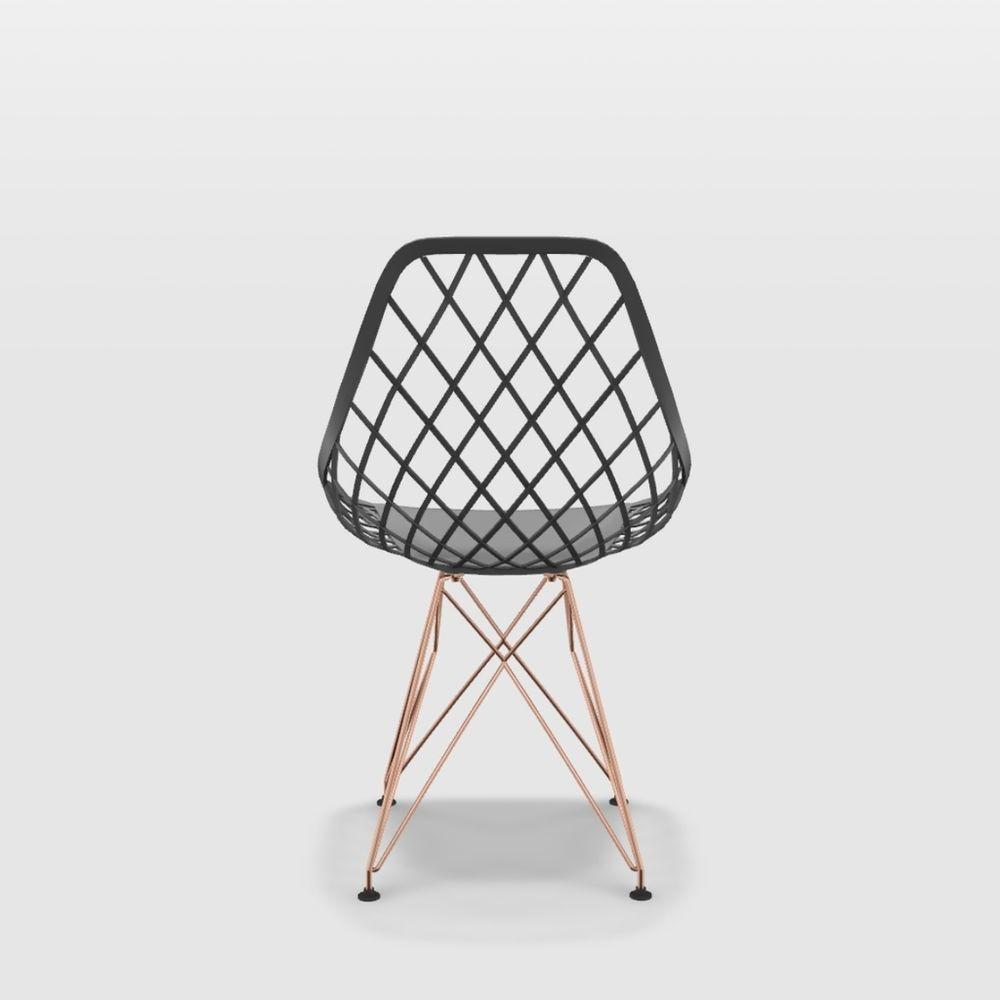 Miniatura Conjunto Com 2 Cadeiras Kaila Pp Konkret Eiffel Cobre