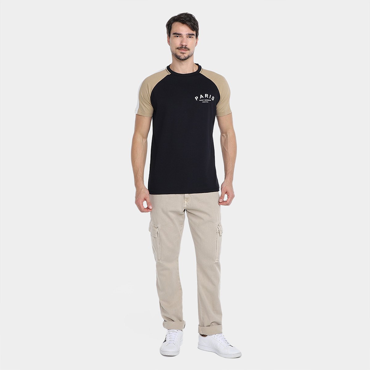 Kit Camiseta Industrie Casual Masculina - 2 Peças Preto - G