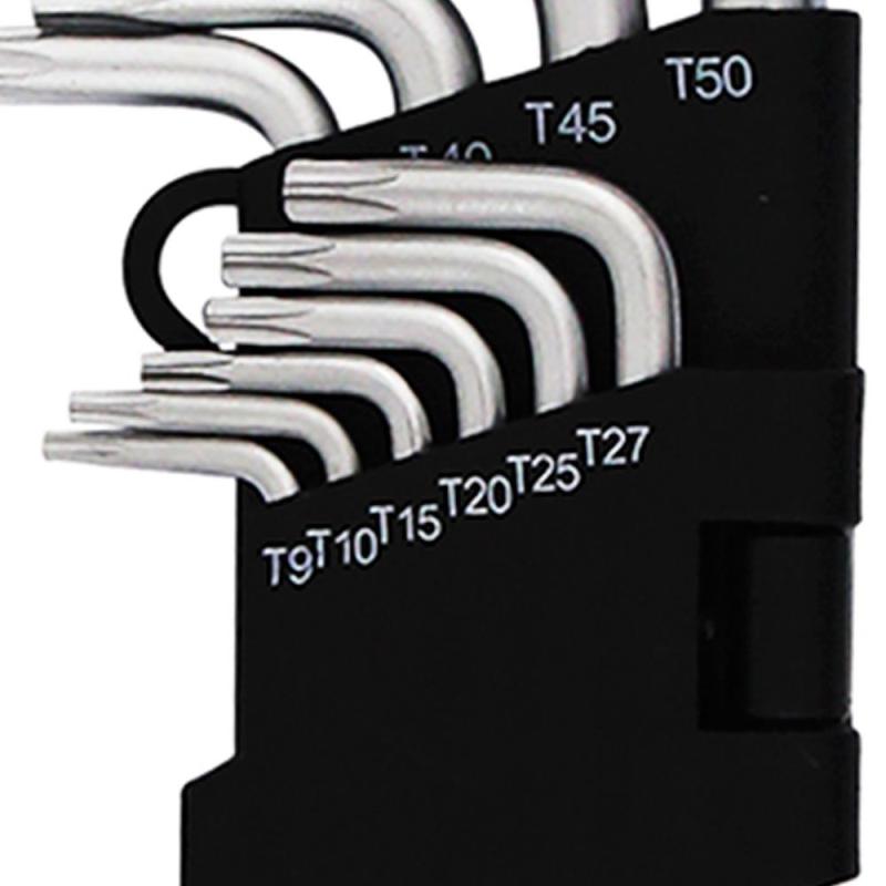 Miniatura Jogo de Chave Torx Guia Média sem Furo Kit 10 Peças T9 à T50 CR-V 2059 WESTERN