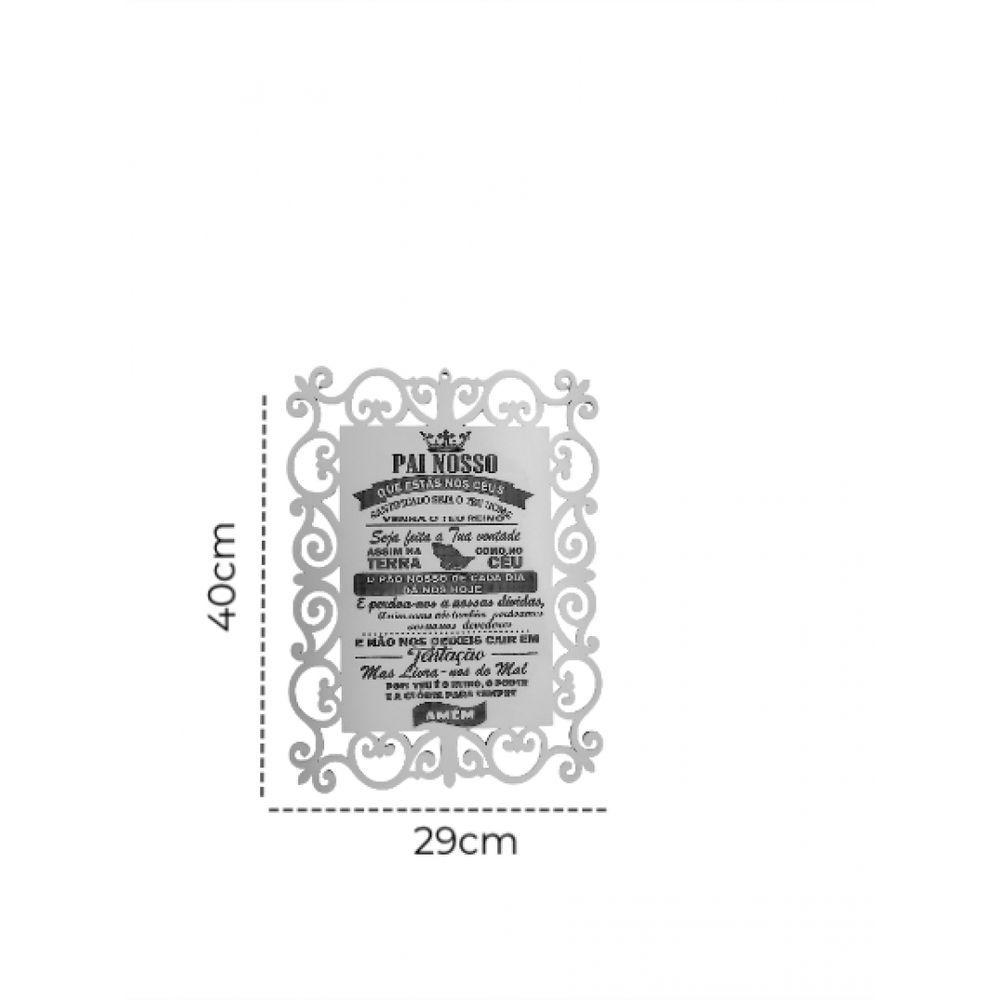 Miniatura Placa Pai Nosso Evangelico Cor Natural [f031]