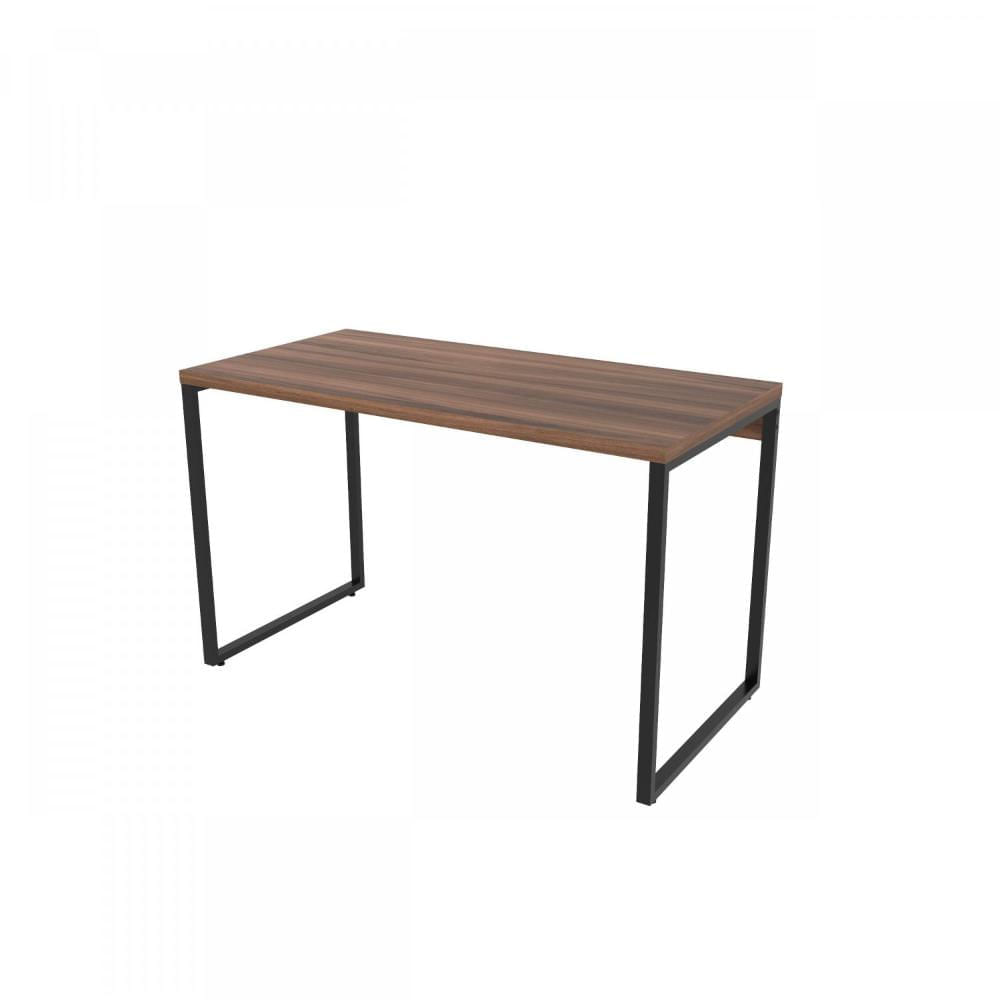Miniatura Mesa para Escritório Office Estilo Industrial 120cm Kuadra Compace Nogal