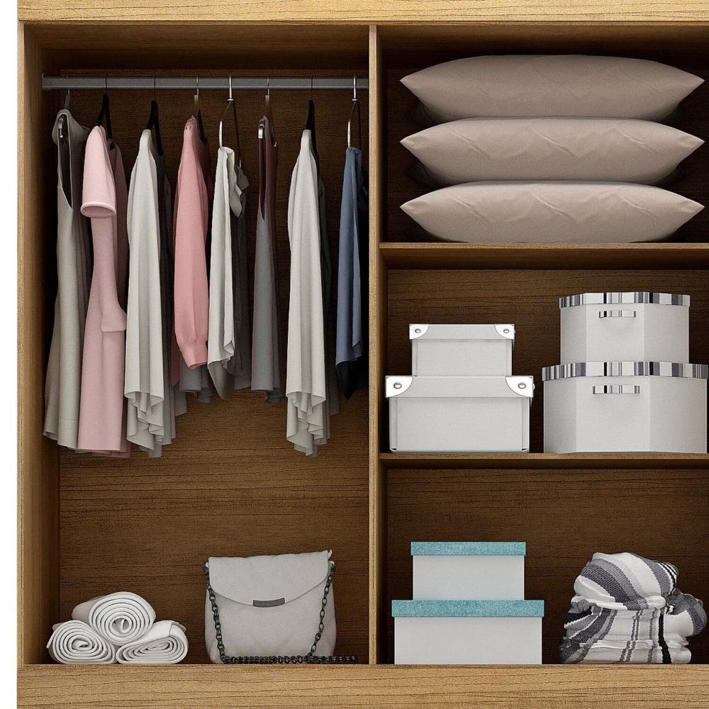 Guarda-roupa Casal 10 Portas 100% Mdf Lucca Cinamomo/Off White