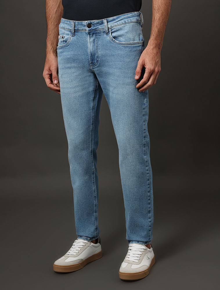 Miniatura Calça Jeans Masculina Skinny 5 Pockets Calvin Klein Jeans - Azul Claro Calça Jeans Masculina Skinny 5 Pockets Calvin Klein Jeans Azul Claro 36