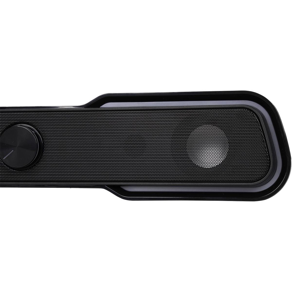 Soundbar Gamer USB P2 2X3W Preta Black Hawk Fortrek