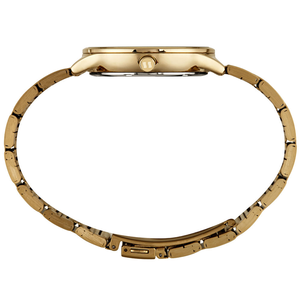 Miniatura Relógio Feminino Casual Dourado