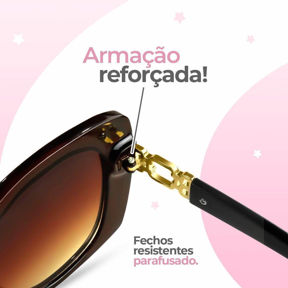 Case Oculos Sol Social Proteção Uv Vintage Praia Feminino