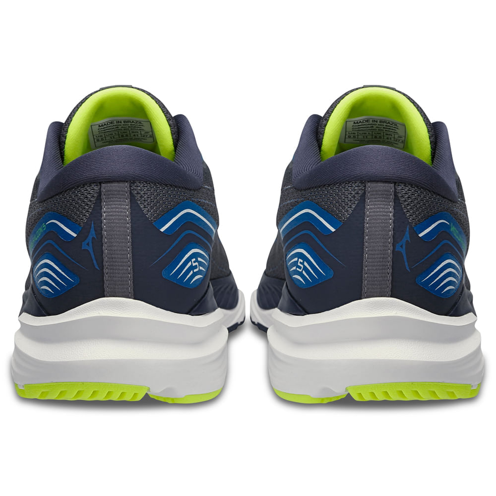 Miniatura Tênis de Corrida Masculino Mizuno Wave Falcon 5 Cinza - 38