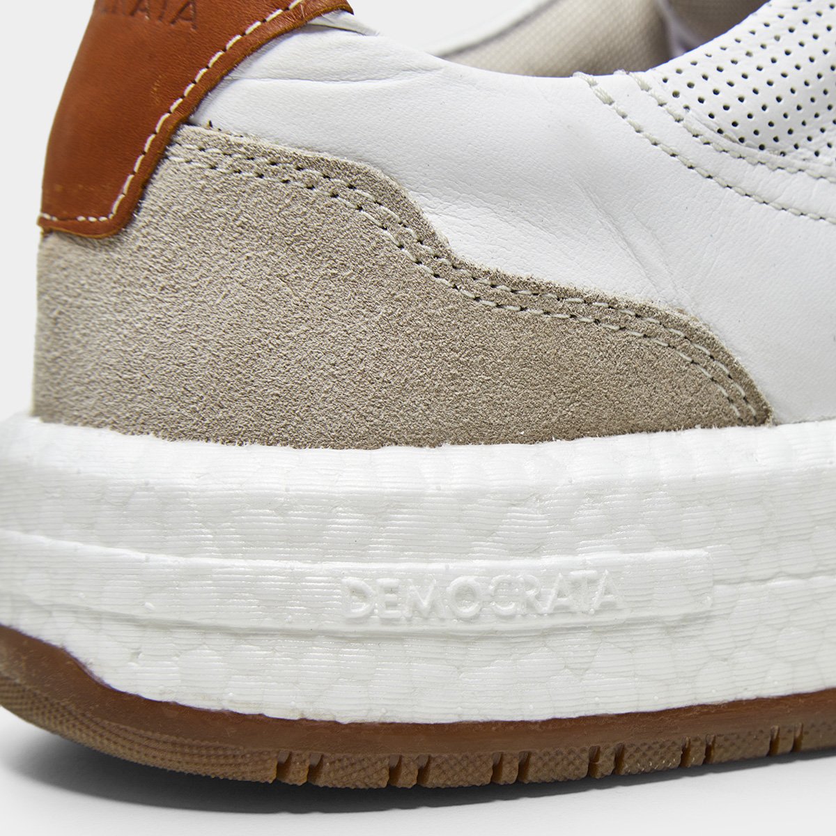 Tênis Couro Democrata Denin Drake Pulse Masculino Off White - 38