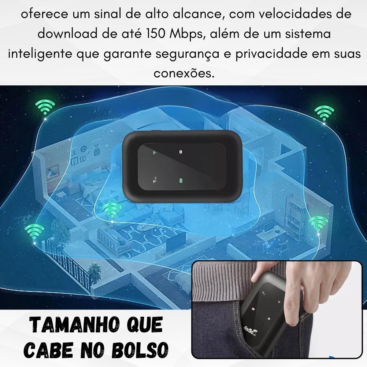 Modem Roteador Wifi Portátil Sem Fio Amplificador Internet