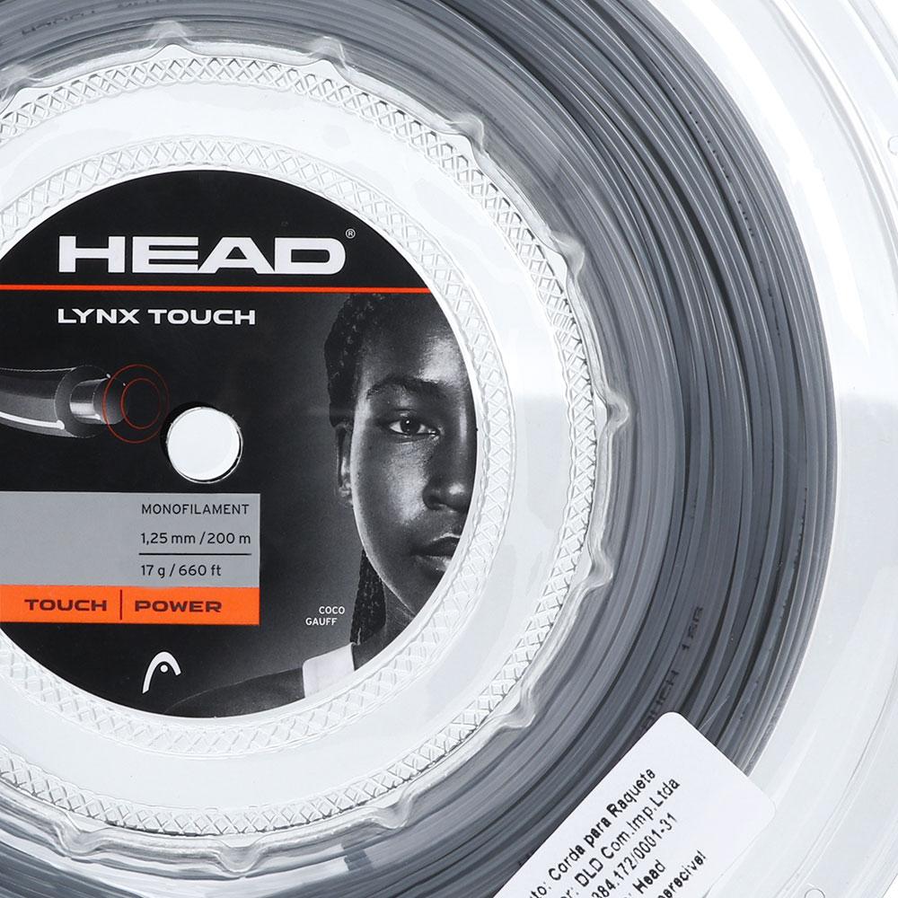 Miniatura Corda Head Lynx Touch 17L 1.25mm Preta Rolo com 200 Metros