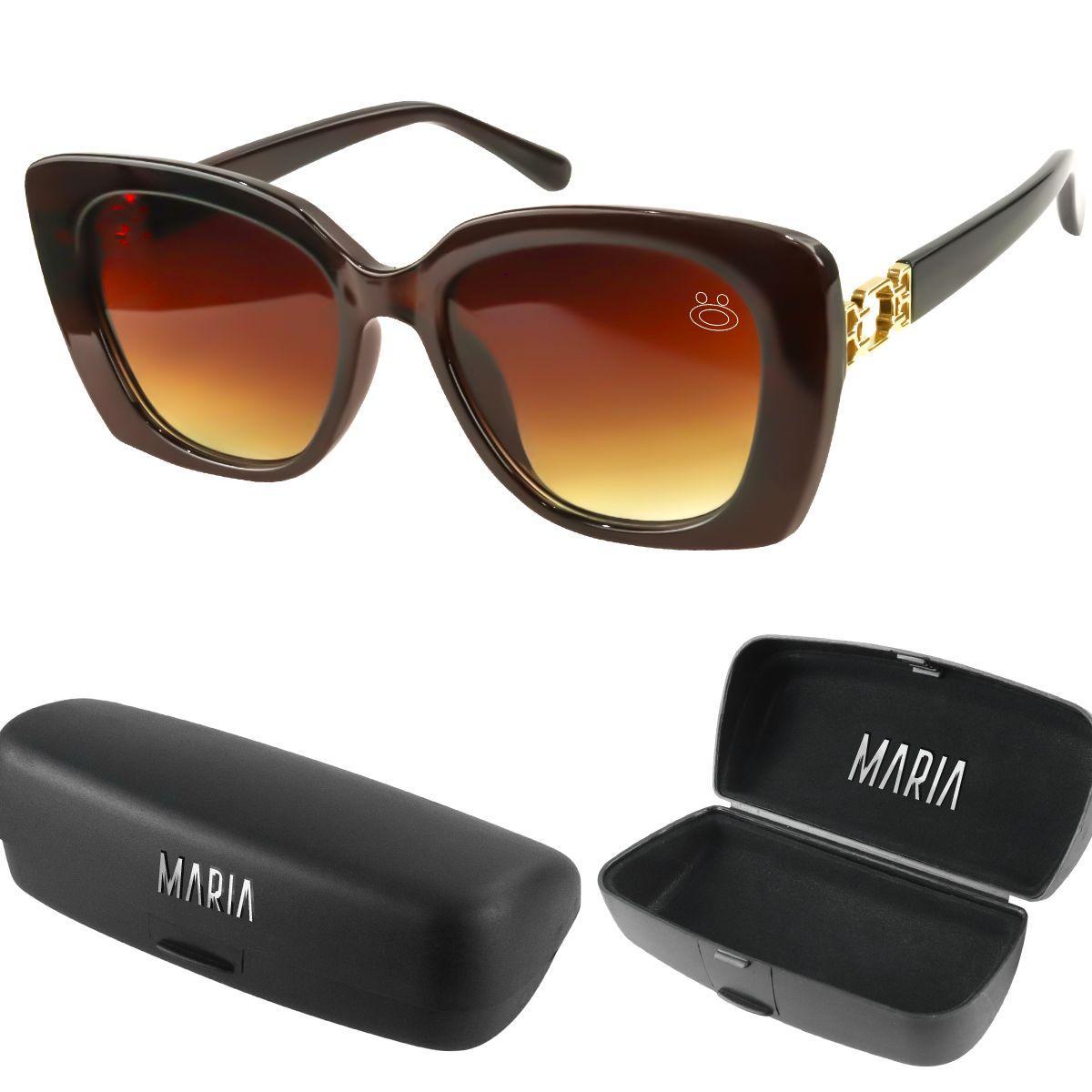 Miniatura Case Oculos Sol Social Proteção Uv Vintage Praia Feminino