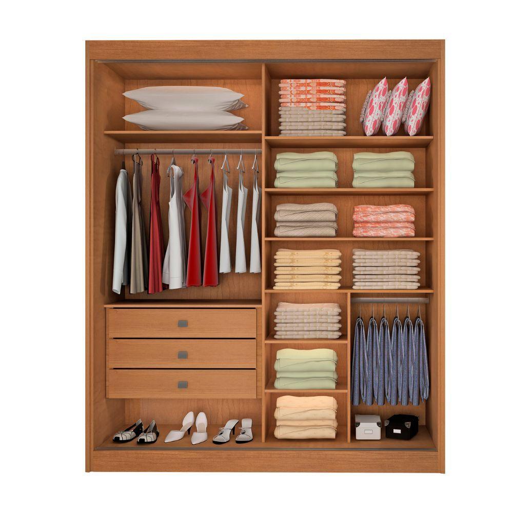 Miniatura Guarda Roupa 2 Portas Athenas Cinamomo Com Off White D\'doro