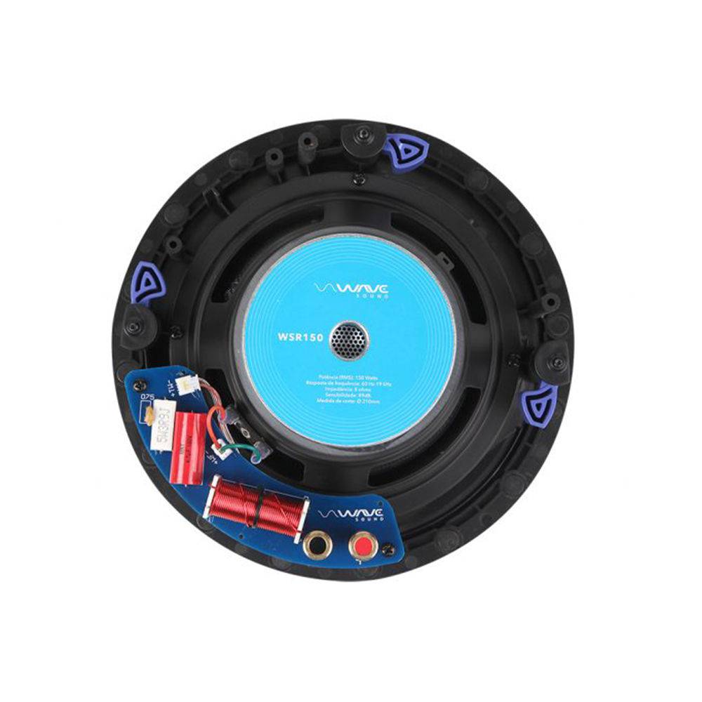 Miniatura Caixa De Som De Embutir Wave Sound Wsr150 Tela Slim Quadrada
