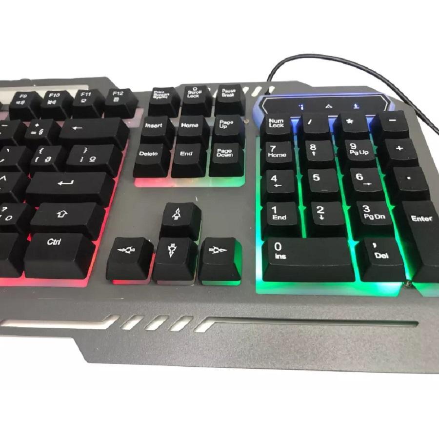 Teclado Gamer Semi Mecânico Usb Rgb Pc Computador Videogame