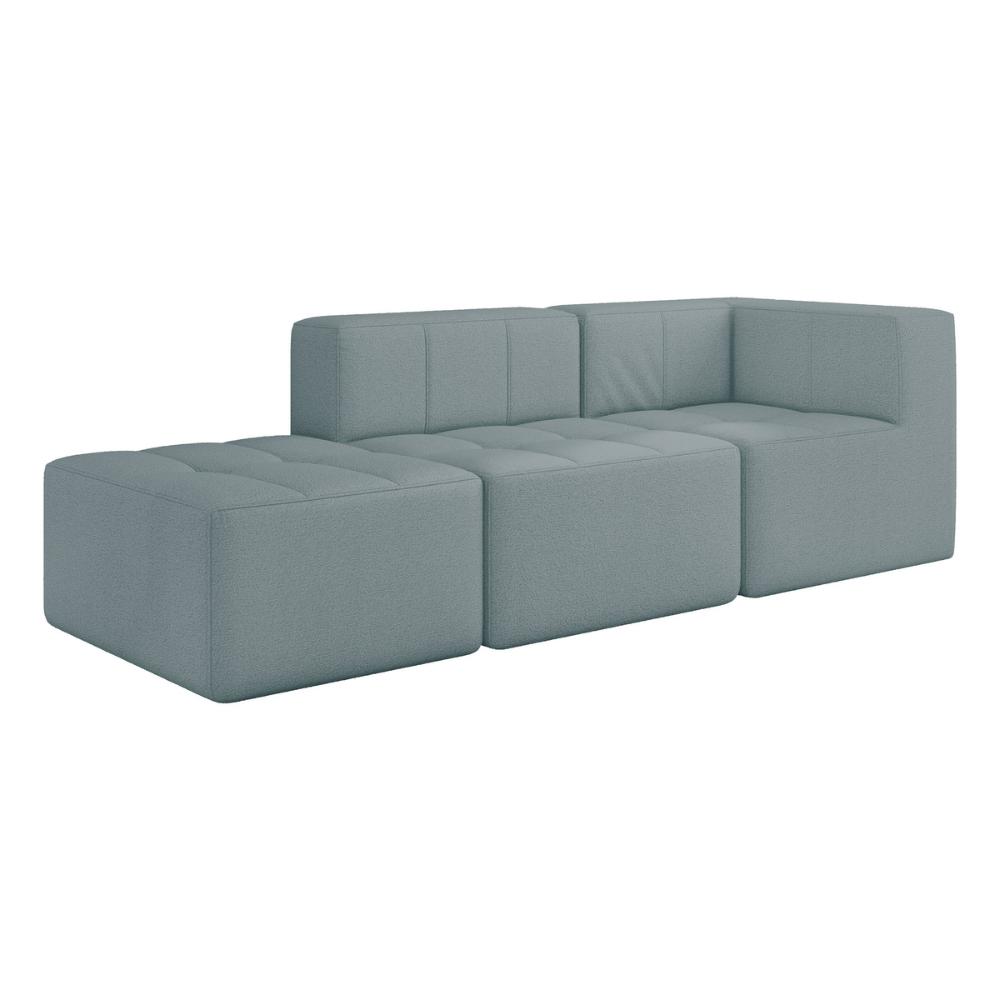 Miniatura Sofá Modulado na Caixa 3 Lugares 231cm Espuma D33 Multimóveis CR45353 Azul