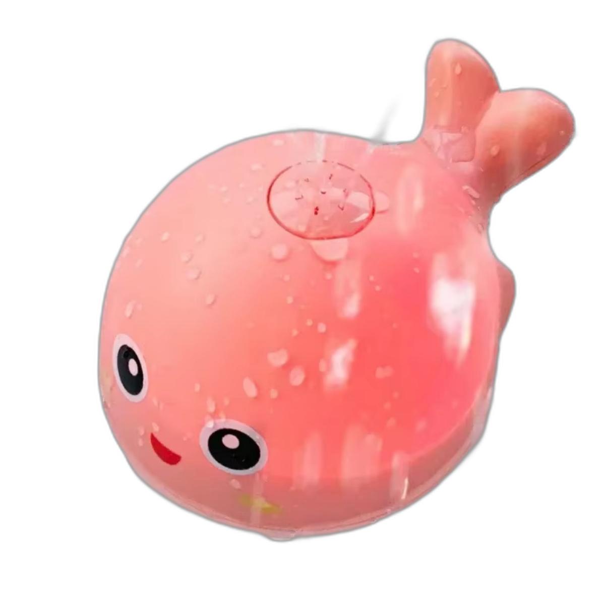 Miniatura Baleia Infantil Com Sensor E Luz Para Banho De Crianças