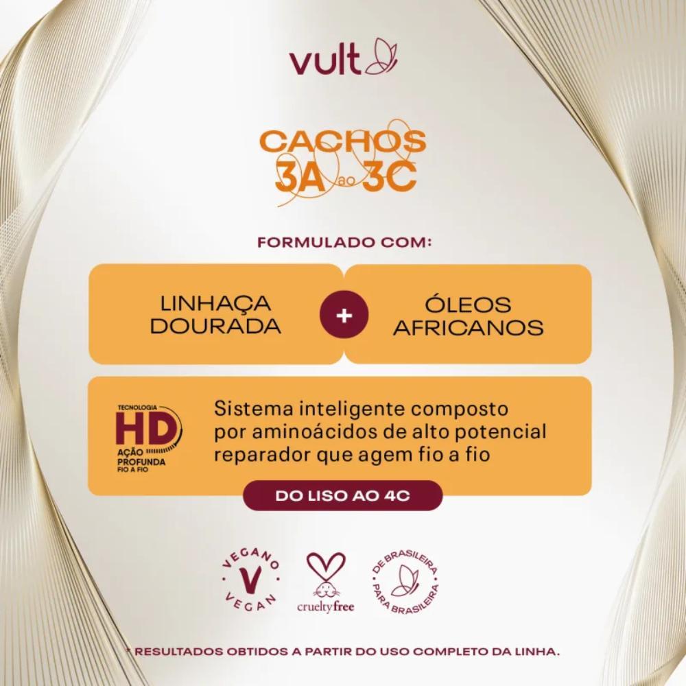 Miniatura Shampoo Vult Cabelos Cachos 3A A 3C 350Ml
