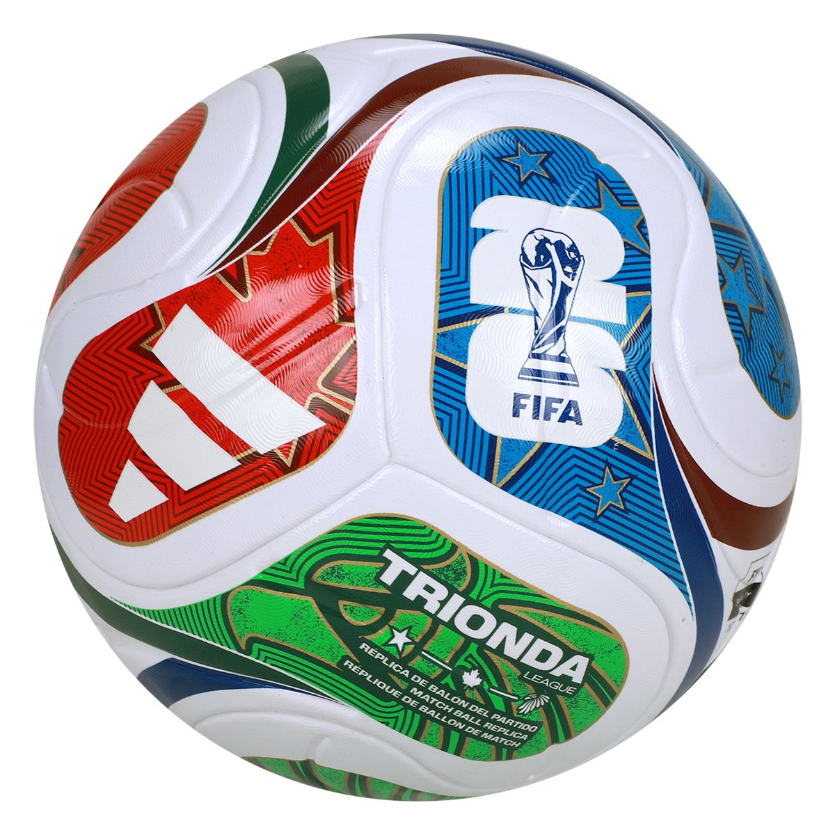 Miniatura Bola Campo Adidas Trionda Copa do Mundo 2026 League Branco